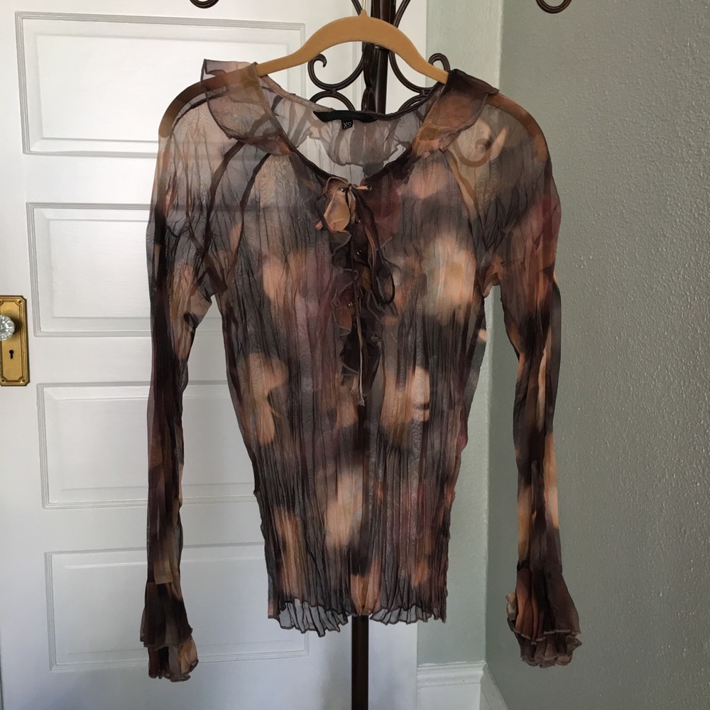 NWOT Guess Collection Sheer Top, Sz XS